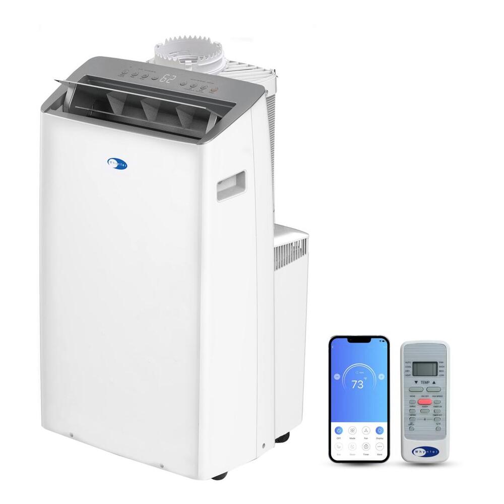 Whynter ARC1230WN 20 inch Smart NEX Inverter Dual Hose Cooling Portable Air Conditioner with 14,000 BTU Capacity, Dehumidifier, and Fan with Smart Wi-Fi, up to 600 sq ft, in White
