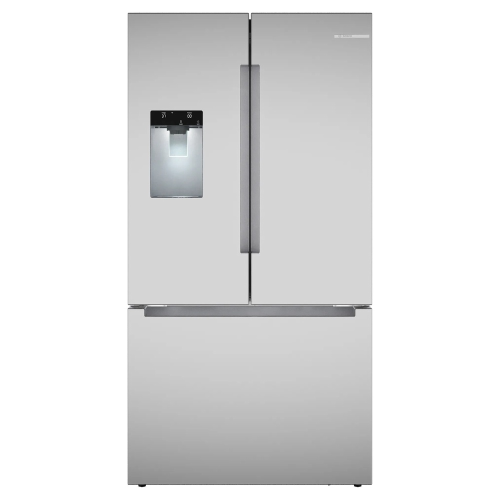Bosch B36CD10ENS 36 Inch 100 Series Smart Counter Depth French Door Refrigerator with 21.6 cu. ft. Total Capacity, QuickIce Pro System, MultiAirFlow, Sabbath Mode, ENERGY STAR, in Stainless Steel
