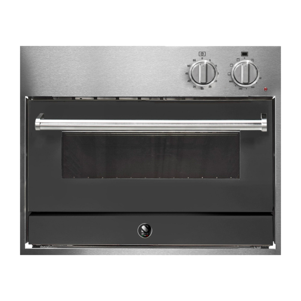 Steel EQYFE6PAN 24 inch Pizza Oven with 1.2 cu. ft. Capacity, Pizza Stone and 4 Functions (Anthracite)