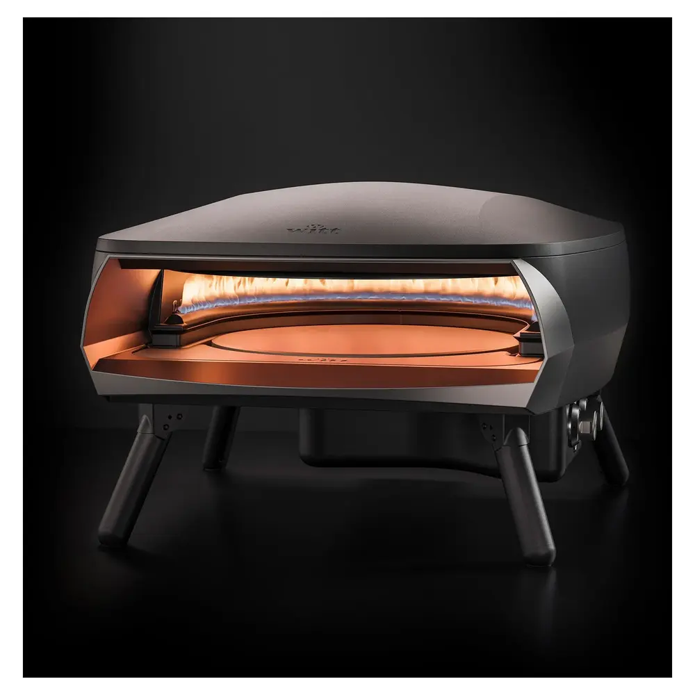 Witt ER16MB ETNA Rotante 16 inch Gas Pizza Oven with Rotating Pizza Stone, Booster and U-Shaped Burner (Matte Black)