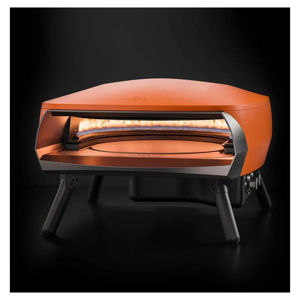 Witt ER16MO ETNA Rotante 16 inch Gas Pizza Oven with Rotating Pizza Stone, Booster and U-Shaped Burner (Matte Orange)