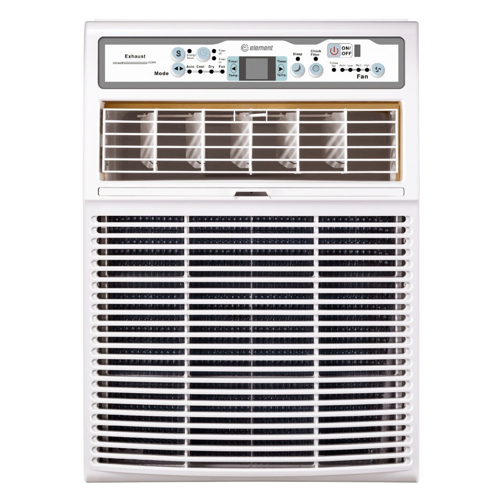 Element ESC10BE 10,000 BTU Window Casement Air Conditioner with Remote Control, 450 sq. ft. Coverage, Sleep Mode and Washable Filter in White