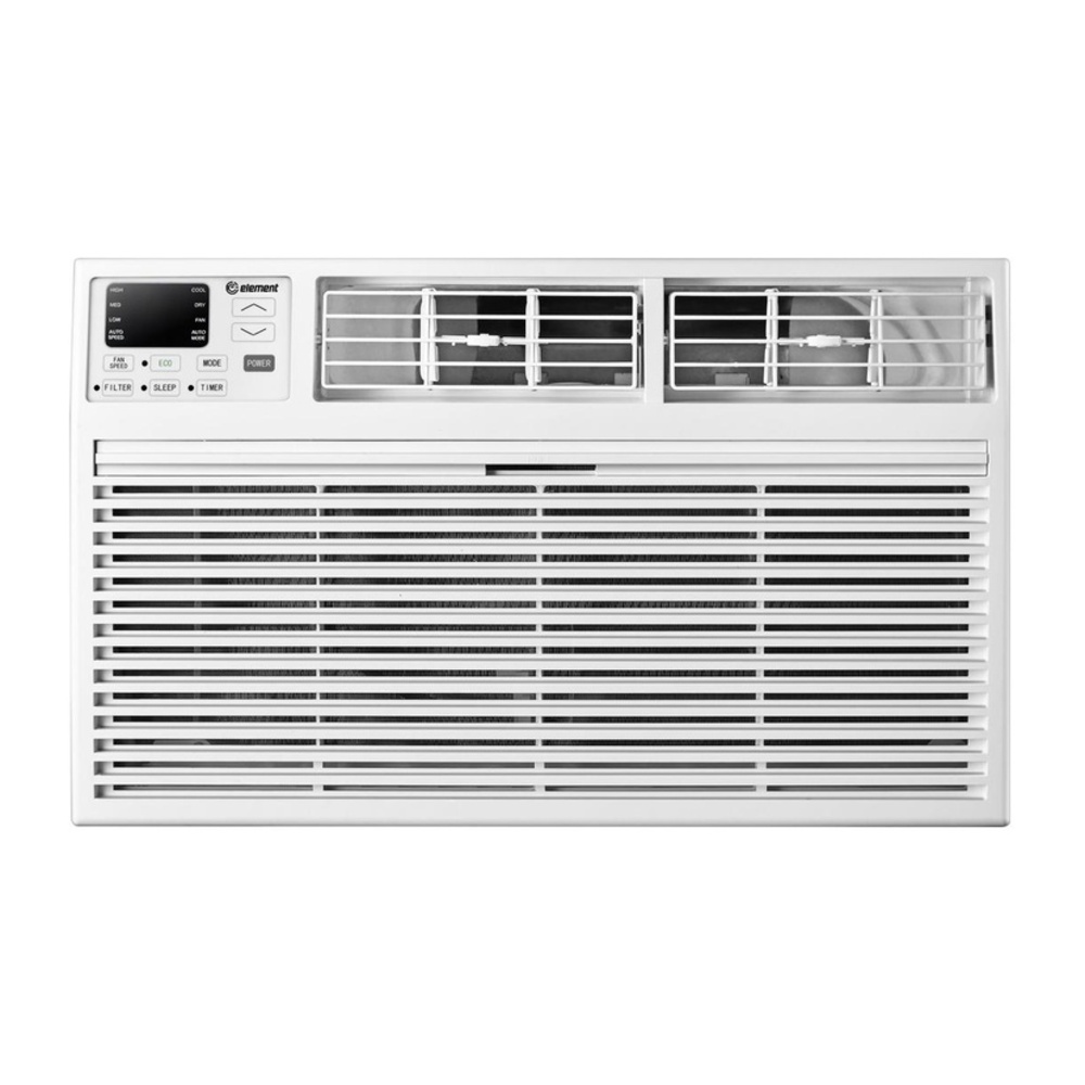 Element ETTW10EV 10,000 BTU Through-the-Wall 230V Air Conditioner with 450 sq. ft. Coverage, Remote Control, Programmable 24-Hour Timer and Built-in Dehumidifier in White