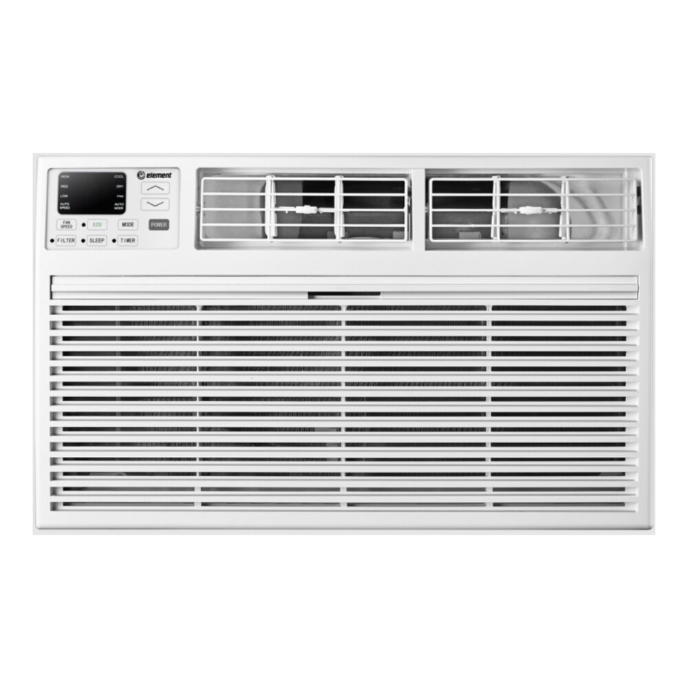 Element ETTW12EV 12,000 BTU Through-the-Wall 230V Air Conditioner with 550 sq. ft. Coverage, Remote Control, and Sleep Mode in White