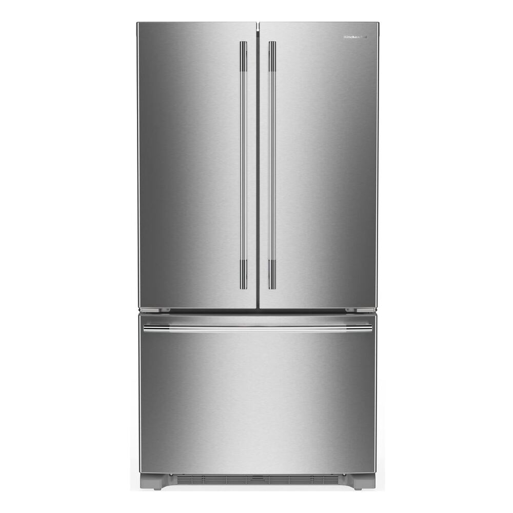 KitchenAid KRFC136SPS 36 Inch Counter-Depth French Door Refrigerator with 20 cu. ft. Storage Capacity, Interior Water Dispenser, Spillproof Shelves in Stainless Steel