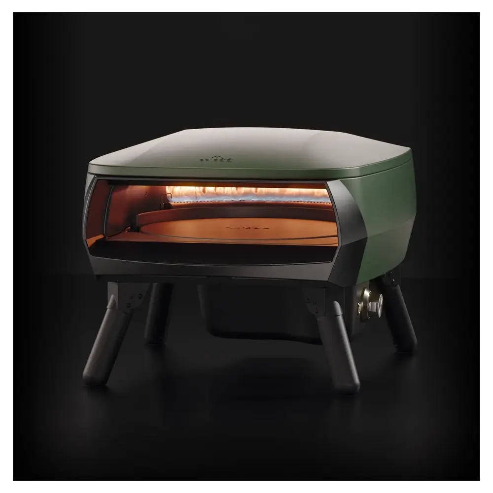 Witt PR13GN PICCOLO Rotante 13 inch Pizza Oven with Rotating Pizza Stone, C-Shaped Burner (Green)