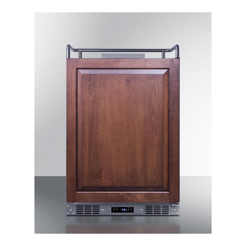 Summit SBC682NKPNR 24 inch Outdoor Built-In Kegerator with 5.6 cu. ft. Capacity, Automatic Defrost and Digital Thermostat in Panel Ready