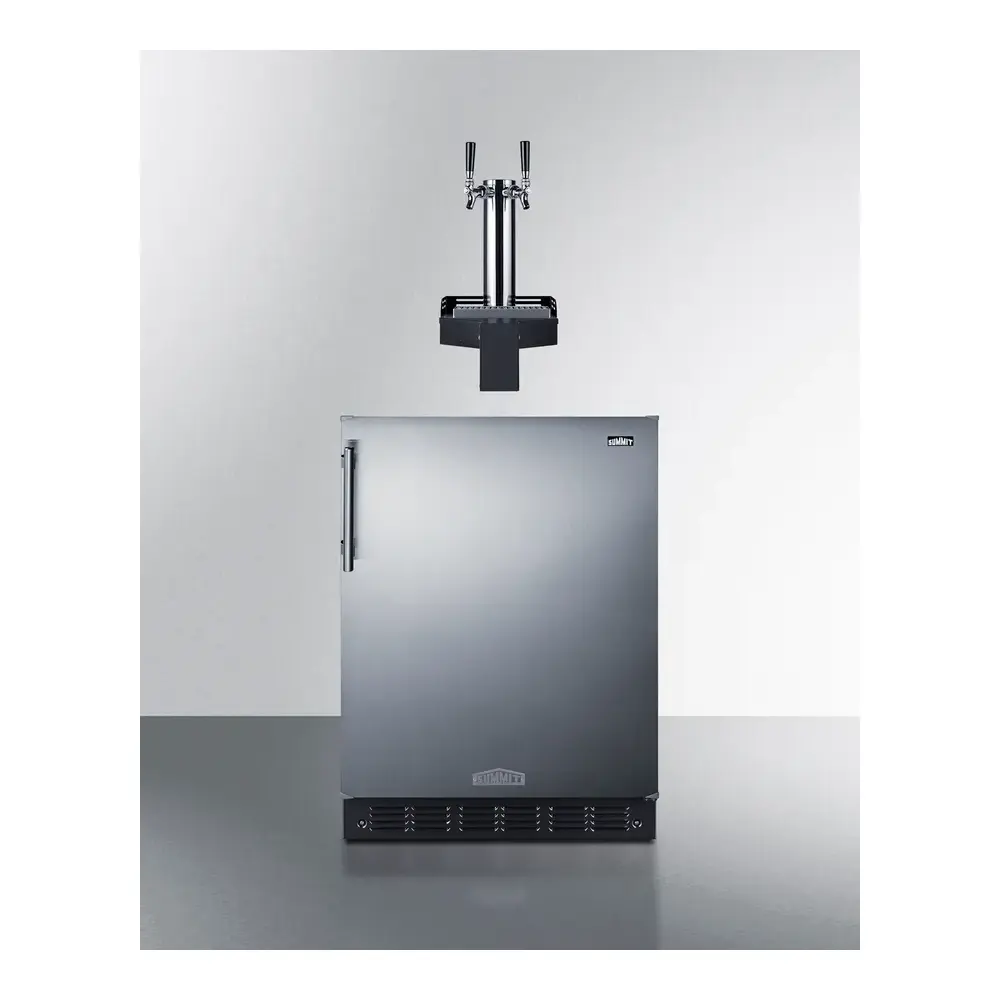 Summit SBC7BRSFLTWCFADA 24 inch Built-In Floating Tap Cold Brew Kegerator with 5.8 cu. ft. Capacity, Dual Tap System and Automatic Defrost in Stainless Steel (Right Hinge)
