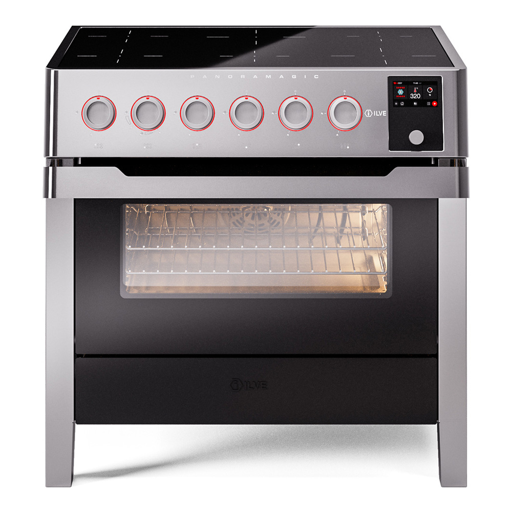 ILVE UPMI09S3SS Panoramagic 36 inch Induction Range with 6 Elements (Stainless Steel)