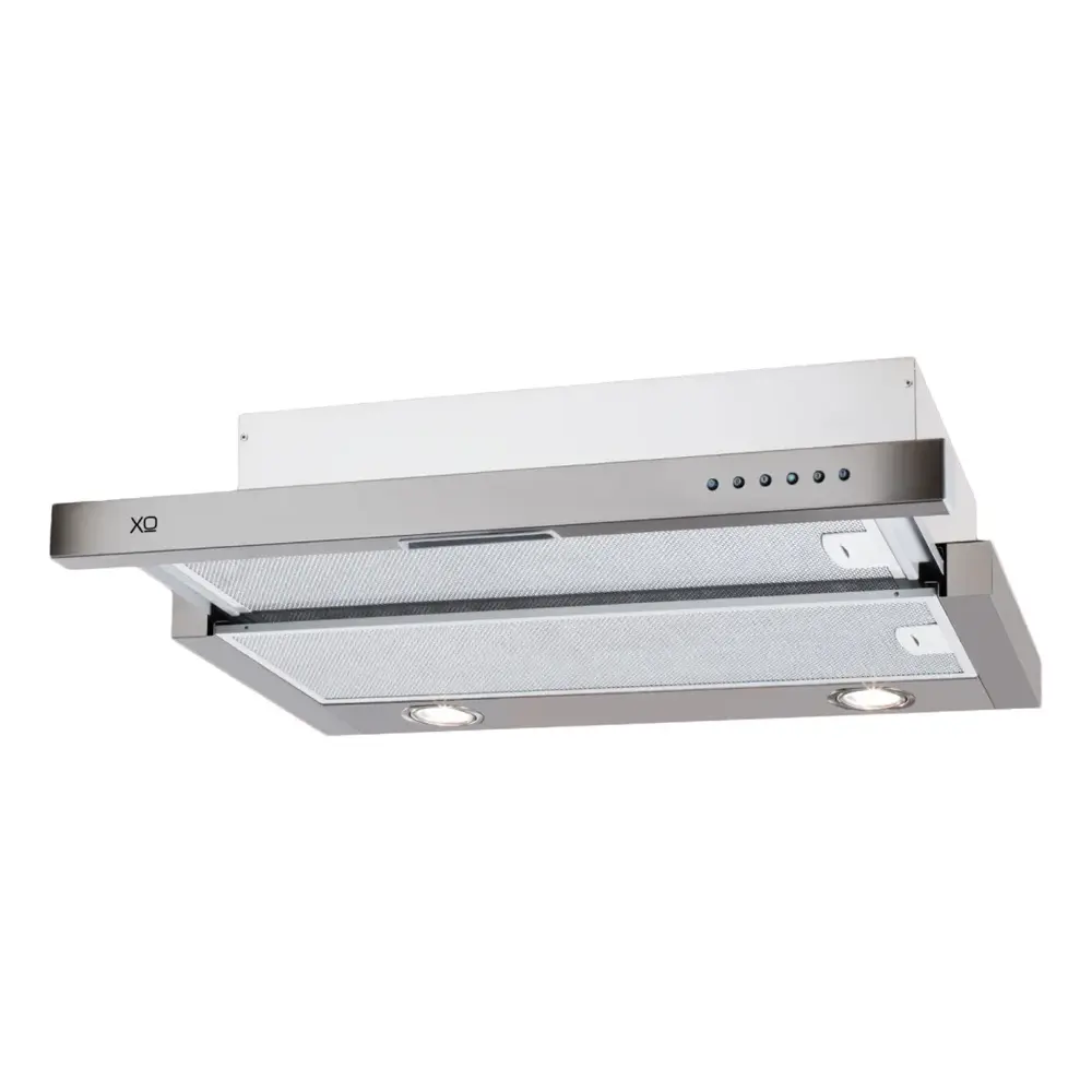 XO XOC30SC 30 inch Under Cabinet Hood with 600 CFM, LED Lighting, Glide-Out Visor, 3 Speed with Power Boost, Aluminum Mesh Filter, Code Compliance Control, in Stainless Steel
