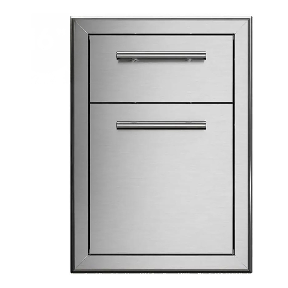 XO XOG16DRAWER 16 inch Double Drawer Storage, Handy Storage, Pro Handles, Stainless Steel