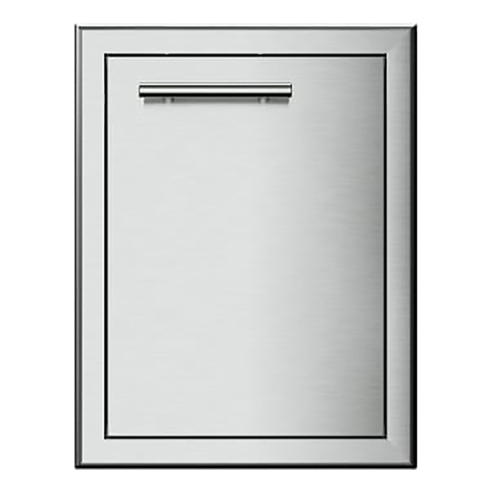 XO XOG18SDR 18 inch Pro-Grade Luxury Single Door with Adjustable Cabinet Hinges, in Stainless Steel (Right)