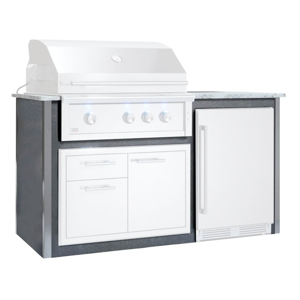 XO XOGOK36V2GR 78 inch Pro-Grade Designer Pre-Assembled Island (Appliances and Accessories Not Included) (Gray)