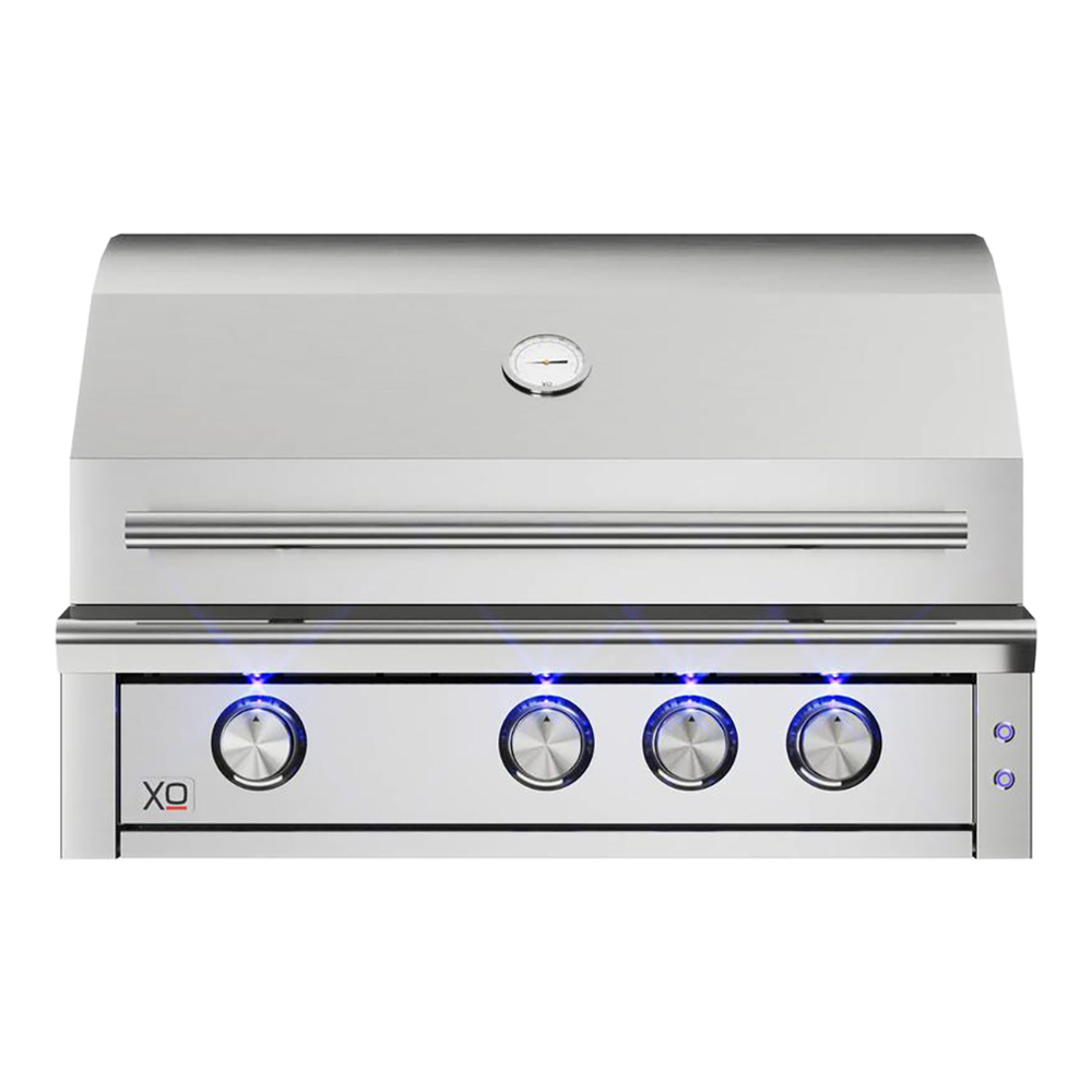 XO XOGRILL32XLTL 32 inch Built-In Grill with 51,000 BTU, Flame Tamer, Elegant Lighting, 702 sq. inches of cooking surface, in Stainless Steel (Liquid Propane)
